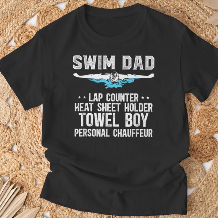 Swim Dad Definition Swimming Dad Of A Swimmer Dad T-Shirt Gifts for Old Men