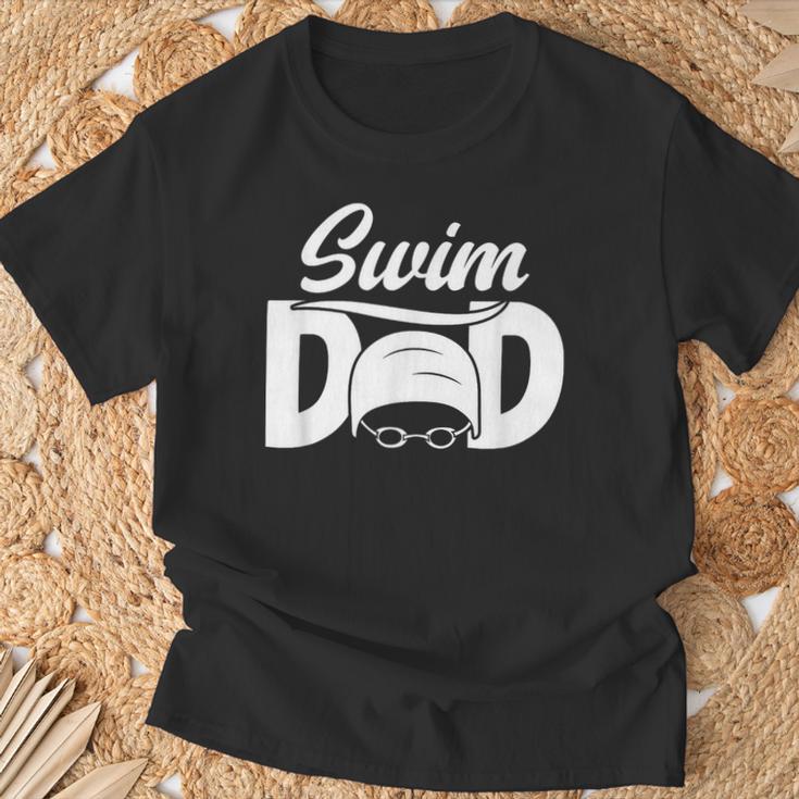 Swim Dad Proud Swimming Dad Of A Swimmer Dad Swim Father T-Shirt Gifts for Old Men