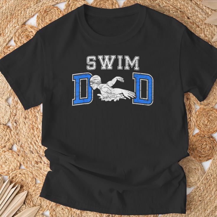 Swim Dad Of A Swimmer Dad Proud Swim Father Swimming Dad T-Shirt Gifts for Old Men