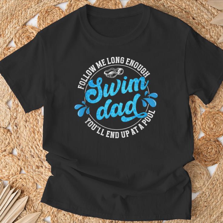 Swim Dad Dad Of A Swimmer Dad Swimming Father T-Shirt Gifts for Old Men