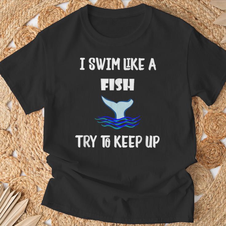 Swim Like a Fish Swimming Sport ExerciseShirt Dk T-Shirt Gifts for Old Men Swim Like a Fish Swimming Sport ExerciseShirt Dk T-Shirt Gifts for Old Men