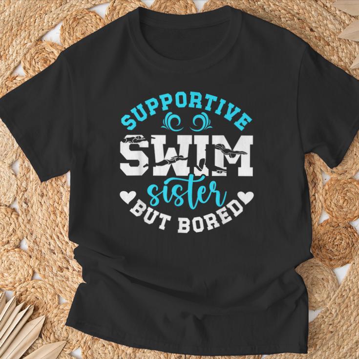 Swim Sister Supportive Swimming Sister Of A Swimmer Sis T-Shirt Gifts for Old Men Swim Sister Supportive Swimming Sister Of A Swimmer Sis T-Shirt Gifts for Old Men