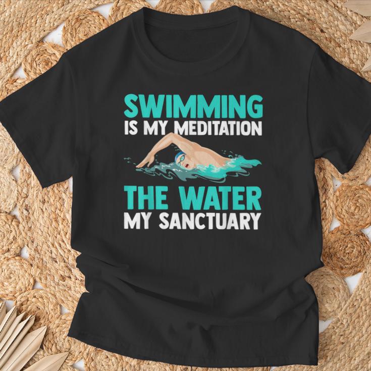 Swim Swimmers Swimming T-Shirt Gifts for Old Men