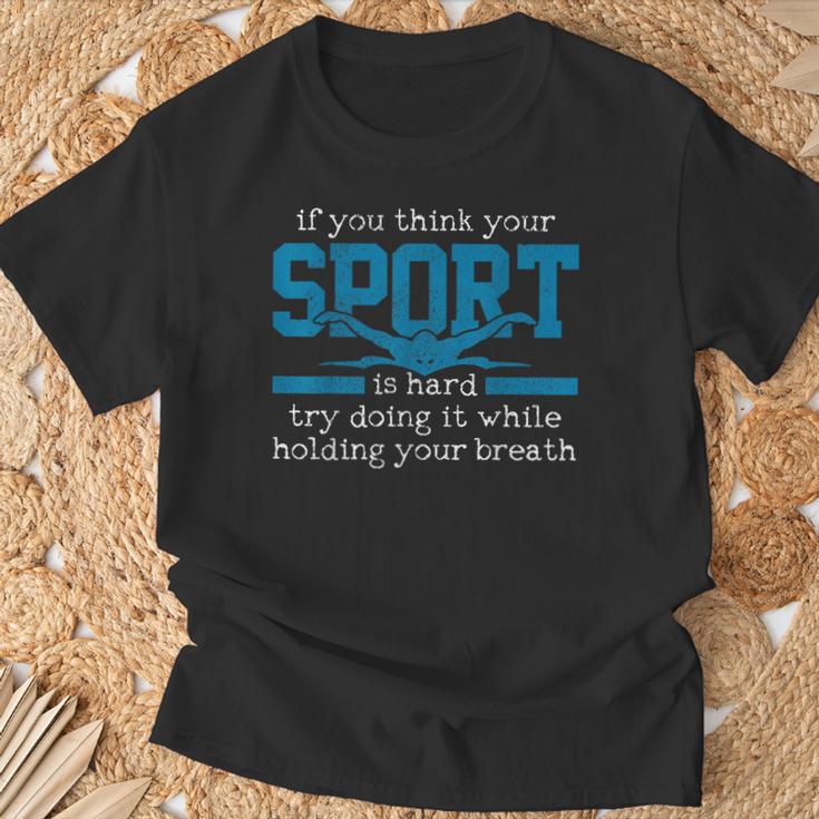 Swimmer Swimming Sports Quote T-Shirt Gifts for Old Men
