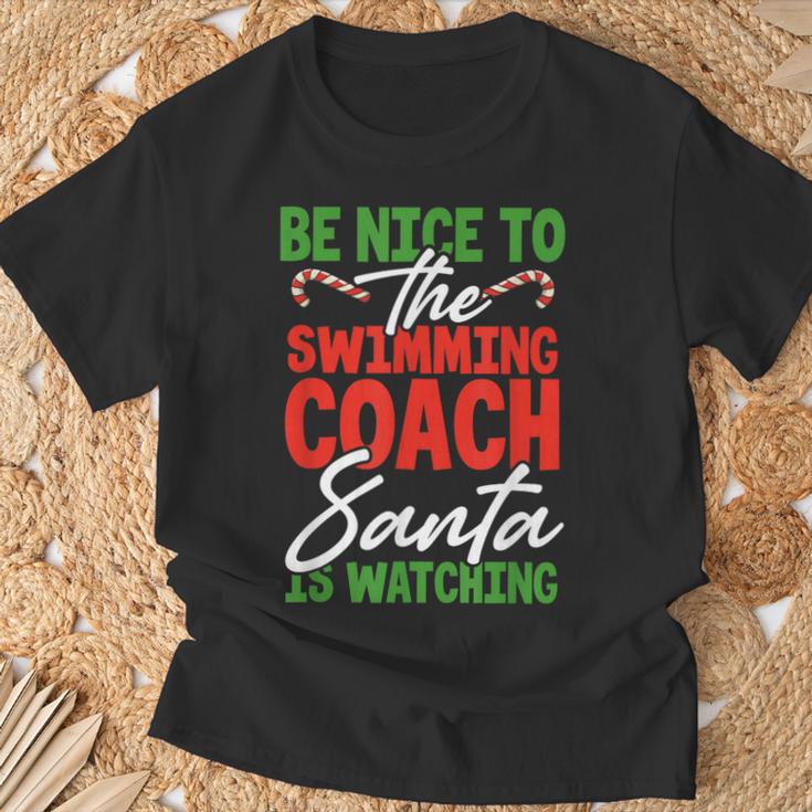 Swimming Coach Christmas Xmas Swimming Santa T-Shirt Gifts for Old Men Swimming Coach Christmas Xmas Swimming Santa T-Shirt Gifts for Old Men