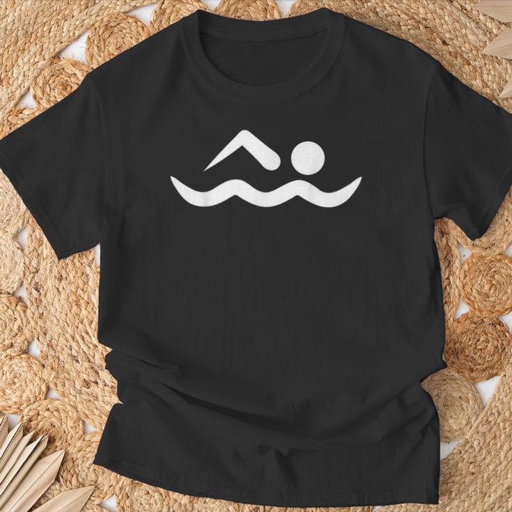 Swimming Icon T-Shirt Gifts for Old Men