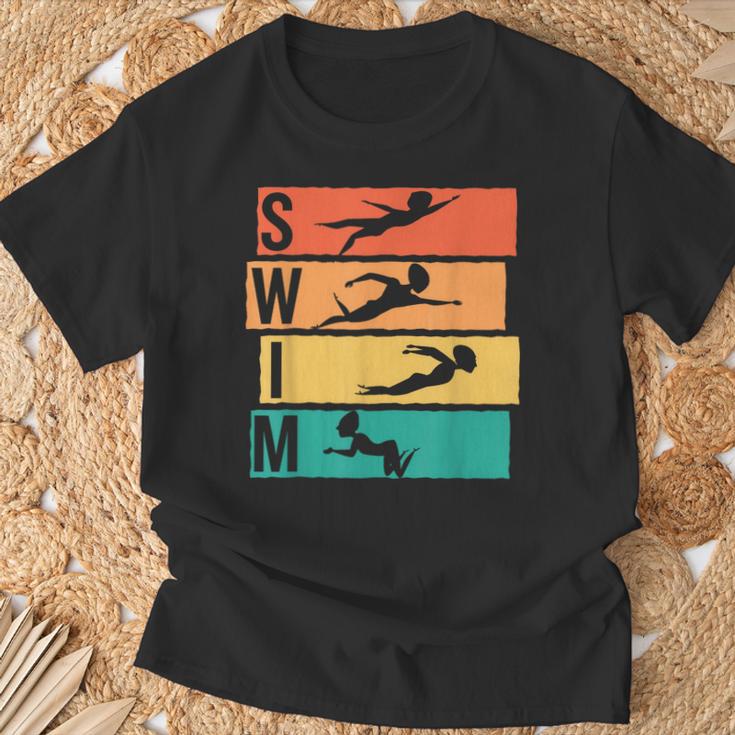 Swimming Swim T-Shirt Gifts for Old Men