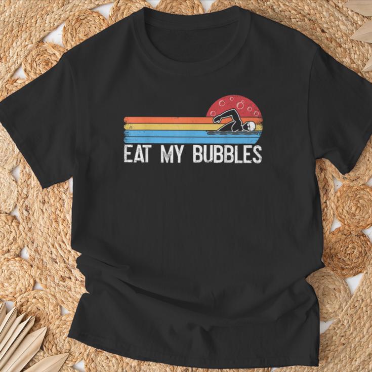 Swimming Swimmer Eat My Bubbles Swim Retro T-Shirt Gifts for Old Men Swimming Swimmer Eat My Bubbles Swim Retro T-Shirt Gifts for Old Men