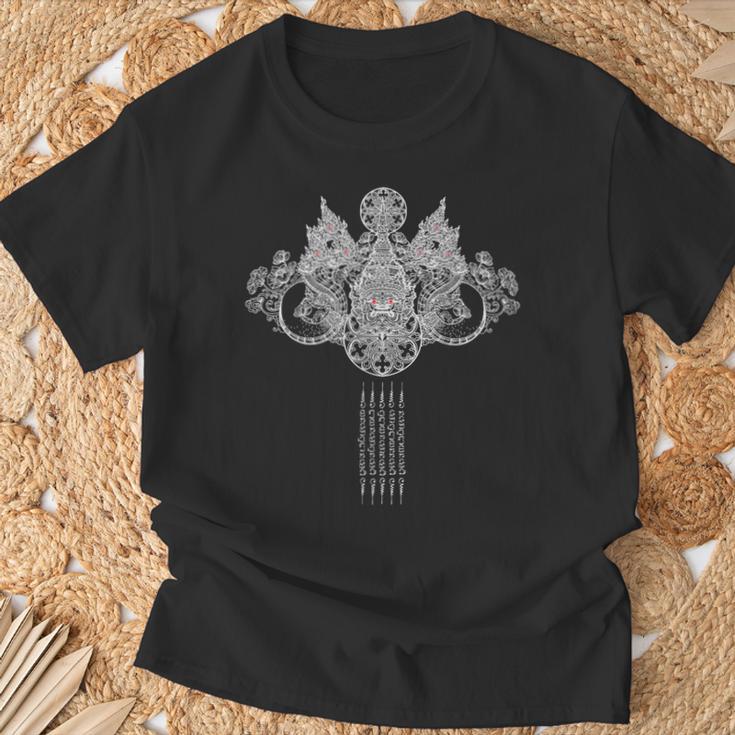 Thai Sak Yant Tattoo Muay Thai Art T-Shirt Gifts for Old Men Thai Sak Yant Tattoo Muay Thai Art T-Shirt Gifts for Old Men