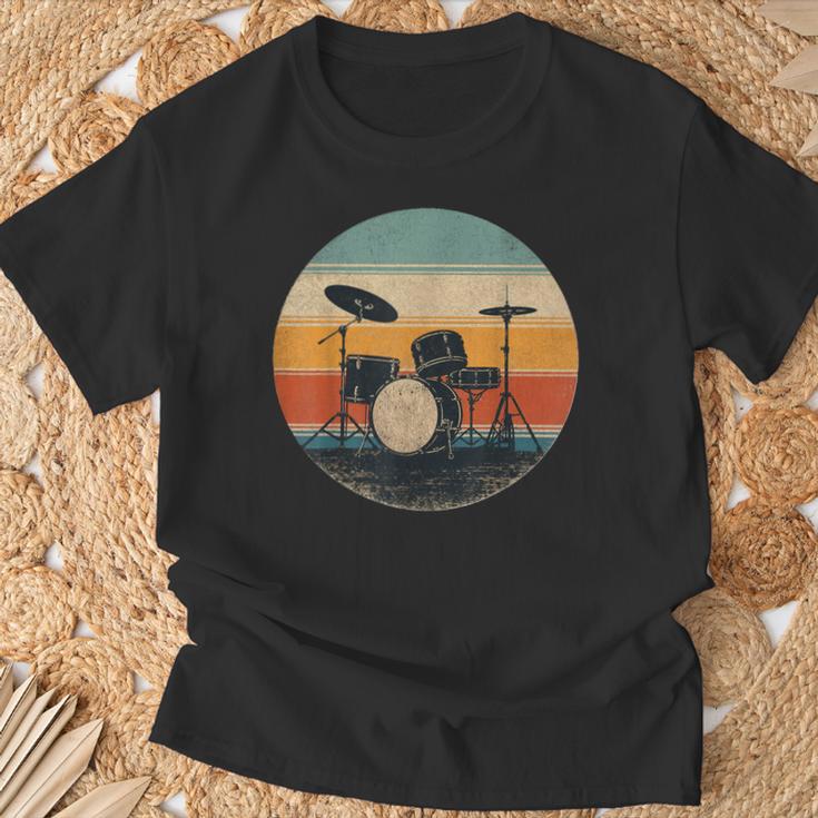Vintage Drum Kit Silhouette Retro Music T-Shirt Gifts for Old Men Vintage Drum Kit Silhouette Retro Music T-Shirt Gifts for Old Men
