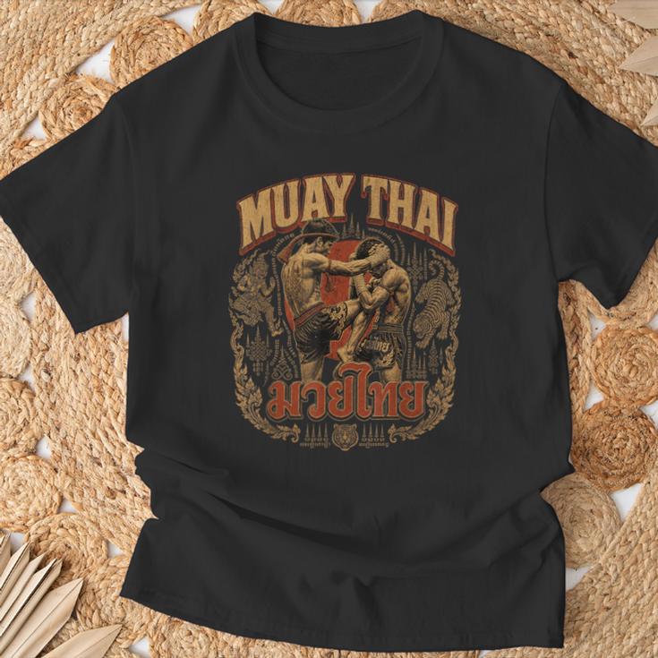 Vintage Muay Thai Thai Boxing Nak Muay Fighter Art T-Shirt Gifts for Old Men Vintage Muay Thai Thai Boxing Nak Muay Fighter Art T-Shirt Gifts for Old Men