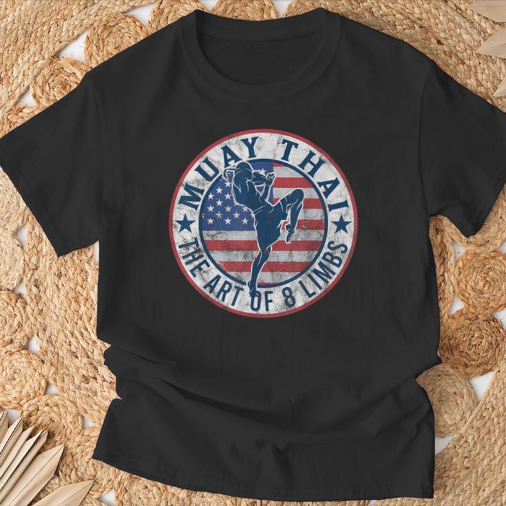 Vintage Muay Thai Karate Boxing Mixed Martial Arts T-Shirt Gifts for Old Men