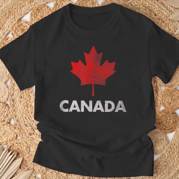 Vintage Retro Canadian Maple Leaf Camisa Canada Bandera Camiseta unisex Regalos para ancianos