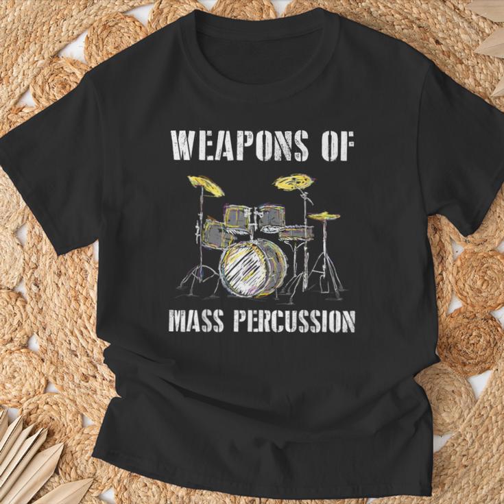 Weapons Of Mass Percussion Band Best Drummer Drum Kit T-Shirt Gifts for Old Men