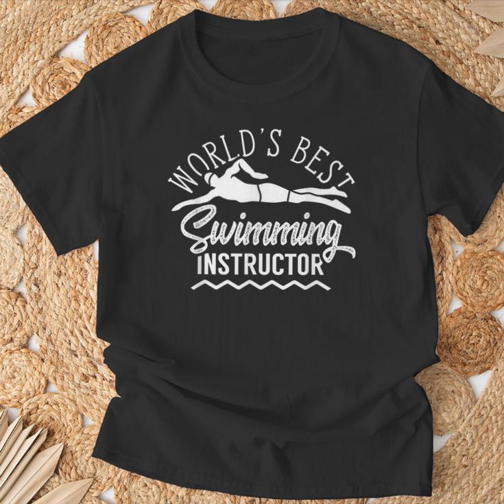 World's Best Swimming Instructor Teacher Coach Swim Men Women Kids T-Shirt Gifts for Old Men