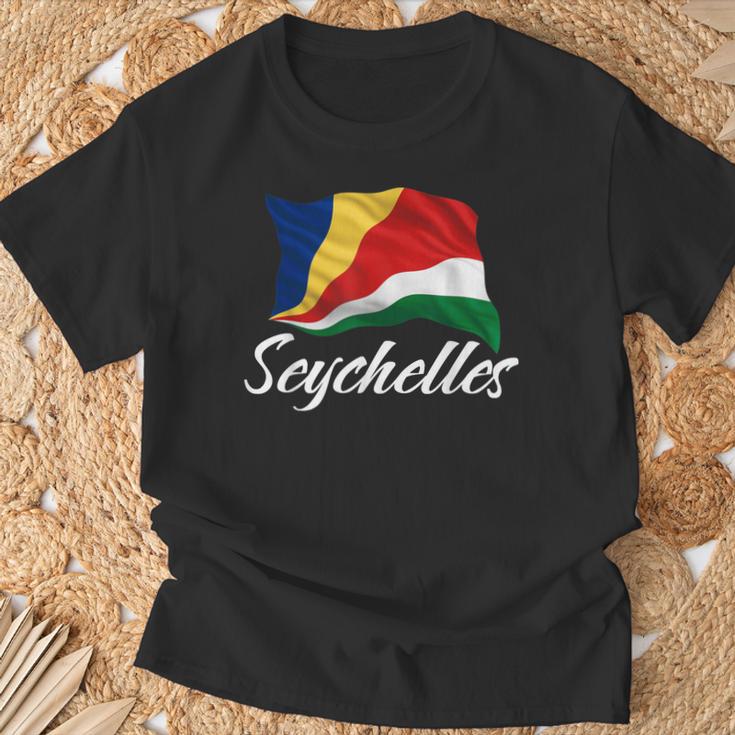セイシェル 国旗 セイシェル アフリカ 愛国心 男性 女性 キッズ Tシャツ 高齢者への贈り物
