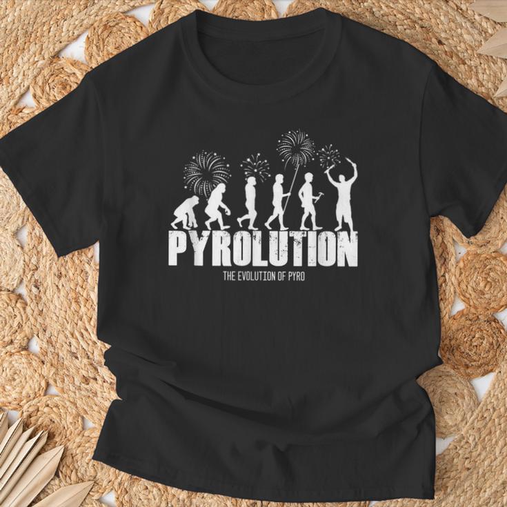 パイロリューション パイロ 花火 花火師 Tシャツ 高齢者への贈り物