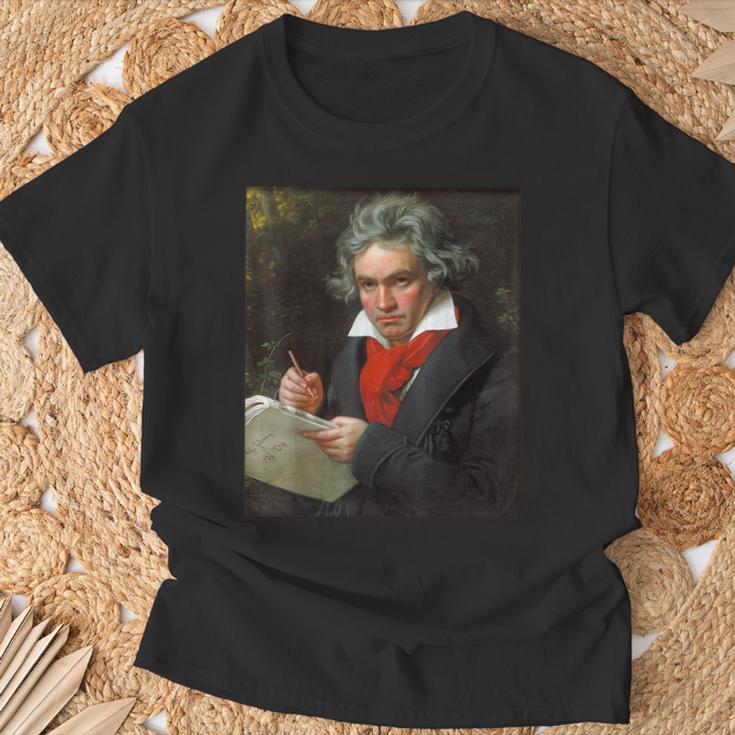 ベートーベン 肖像画【作曲家】ルートヴィヒ・ヴァン・ベートーヴェン Beethoven クラシック 音楽家 Tシャツ 高齢者への贈り物