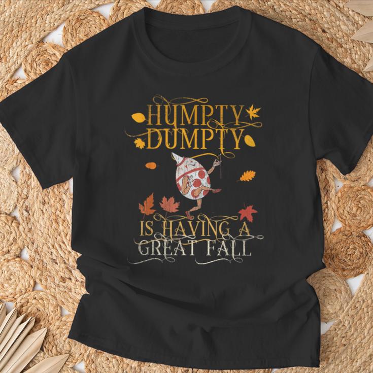 ヴィンテージ秋色 ハンプティダンプティ Having Had A Great Fall Tシャツ 高齢者への贈り物