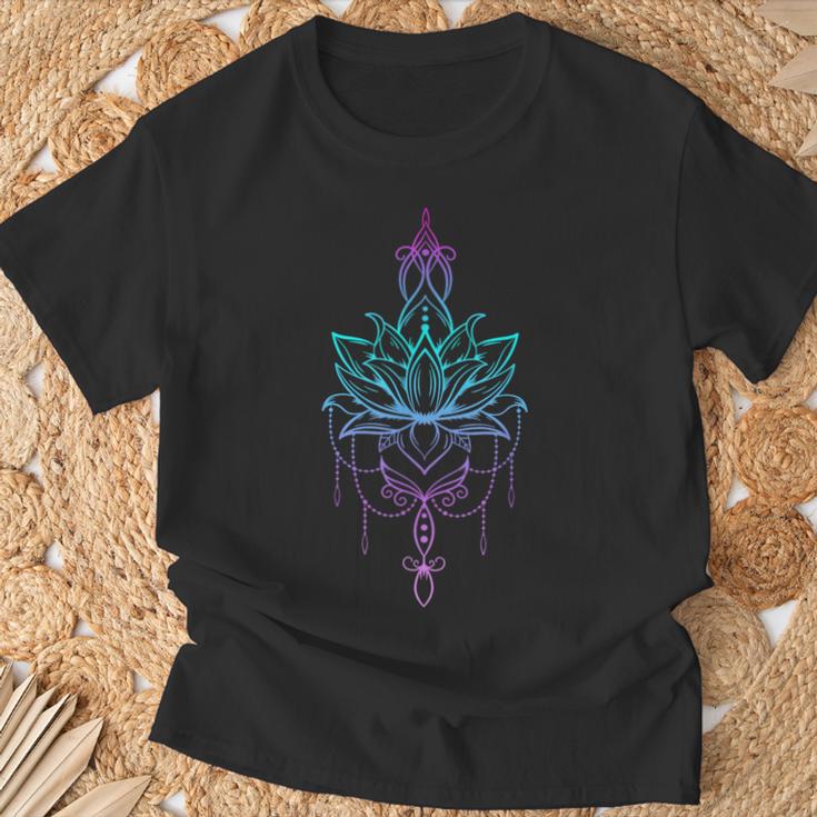 蓮の花 禅 マンダラ 平和 ヨガ Tシャツ 高齢者への贈り物