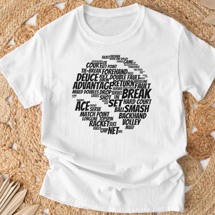 Balle De Tennis Termes De Tennis Joueurs De Tennis Drôle T-Shirt Cadeaux pour les vieillards