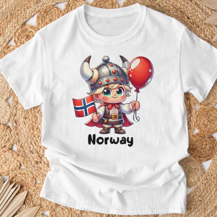 Bandera De Noruega Para Niños De Noruega Bandera Noruega Para Niñas Camiseta unisex Regalos para ancianos