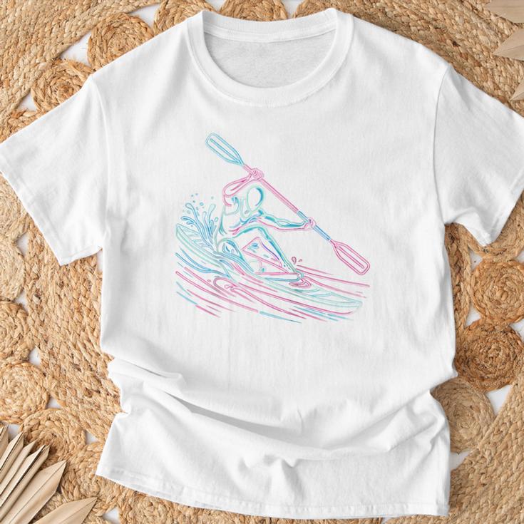 Canoe Canoeing Kayak Paddling Canoeist Raglan Baseball Tee T-Shirt Gifts for Old Men