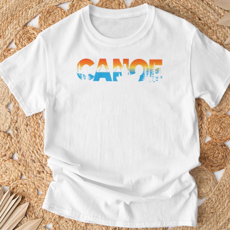Canoe Canoeing Retro Canoe Raglan Baseball Tee T-Shirt Gifts for Old Men