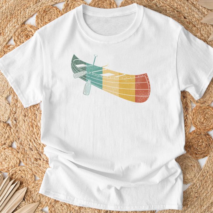 Canoe Canoeing Retro Vintage T-Shirt Gifts for Old Men
