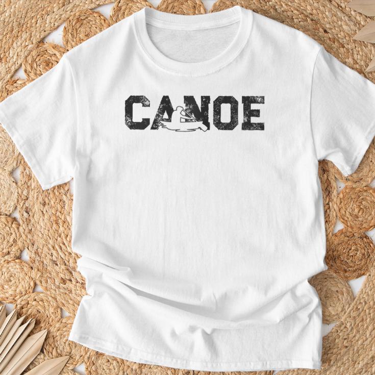 Canoe Canoeing Vintage Canoe Raglan Baseball Tee T-Shirt Gifts for Old Men