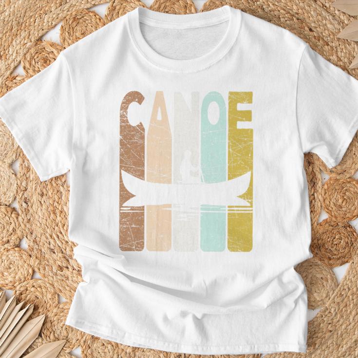 Canoe Vintage Canoeing Retro Canoe Paddling Premium Tri-Blend T-Shirt Gifts for Old Men