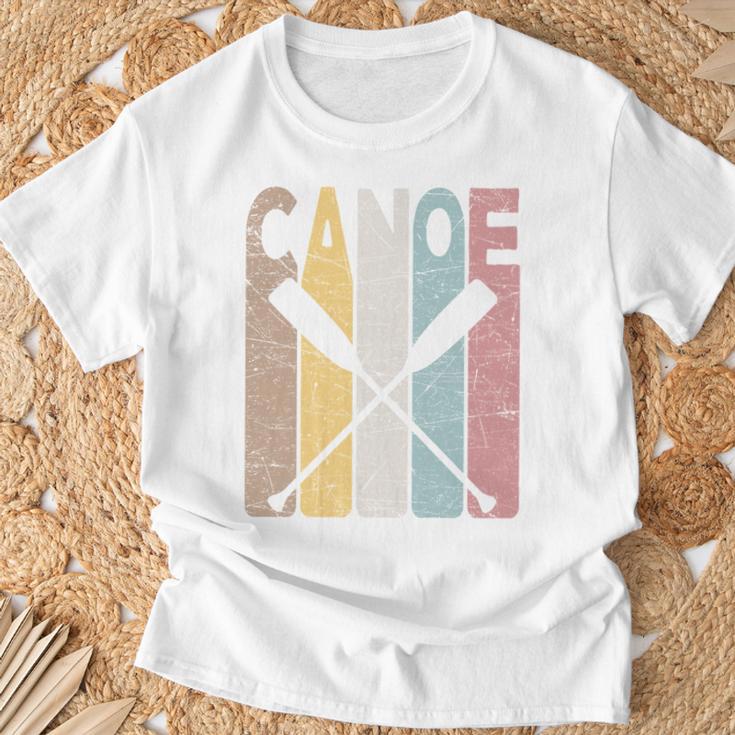 Canoe Vintage Canoeing Retro Canoe Paddling T-Shirt Gifts for Old Men