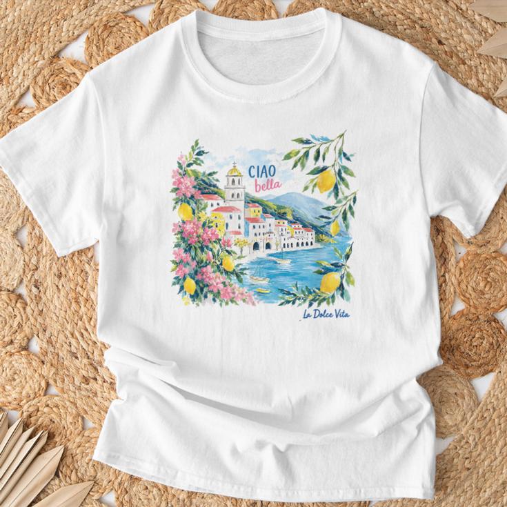 Ciao Bella La Dolceita Graphique Côte Amalfitaine Italie T-Shirt Cadeaux pour les vieillards
