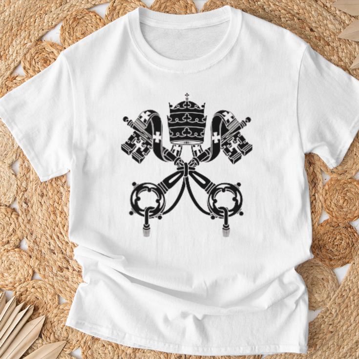 Ciudad Delaticano Estado Cruz Tejasímboloantaede Camiseta unisex Regalos para ancianos