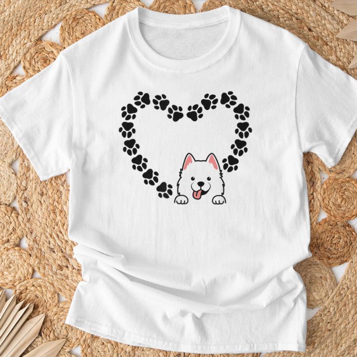 Cœuramoyède Drôle Propriétaire Deamoyède Amoureux Des Chiens T-Shirt Cadeaux pour les vieillards