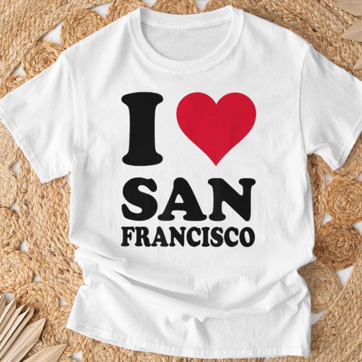 Corazón Diseño I Lovean Francisco Camiseta unisex Regalos para ancianos