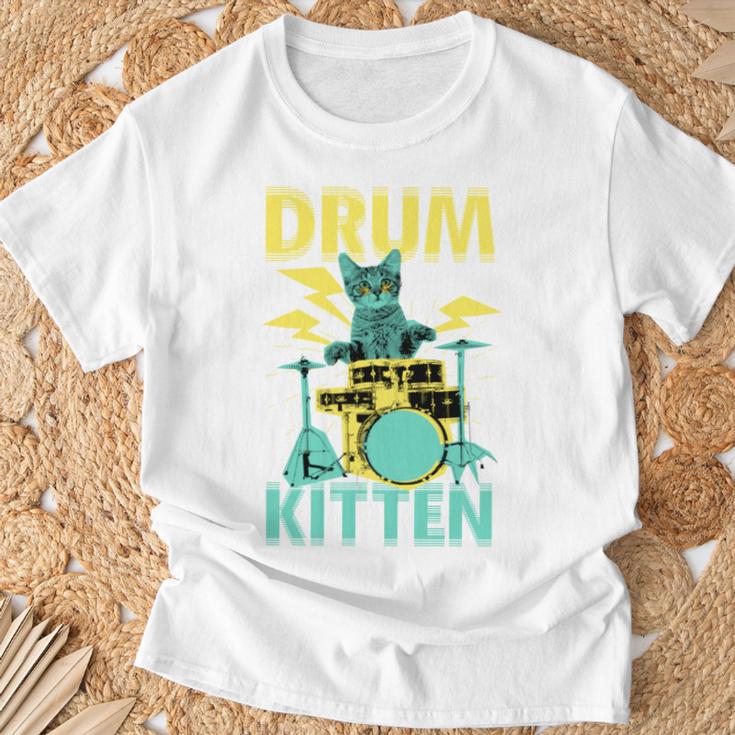 Cute Drummer Cat Drum Kitten T-Shirt Gifts for Old Men Cute Drummer Cat Drum Kitten T-Shirt Gifts for Old Men