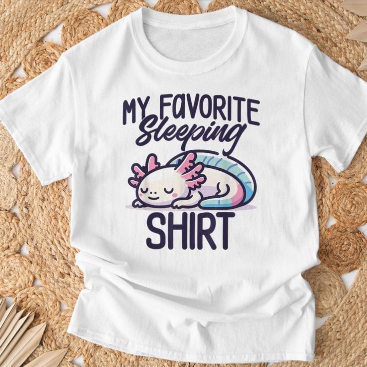 De Dormir My Favorite Bonita De Pijama De Ajolote Camiseta unisex Regalos para ancianos