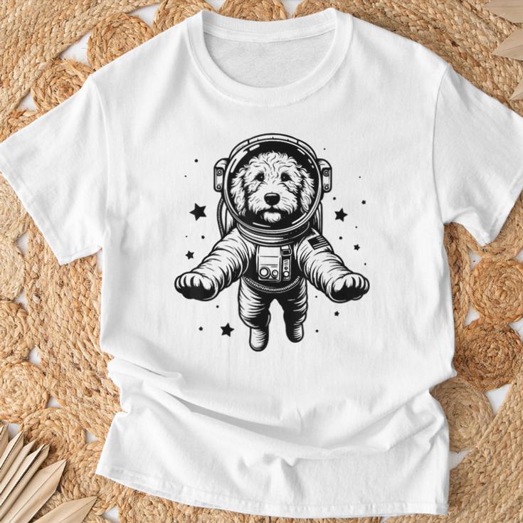 Dog Dad Mompace 宇宙飛行士ゴールデンドゥードル Tシャツ 高齢者への贈り物