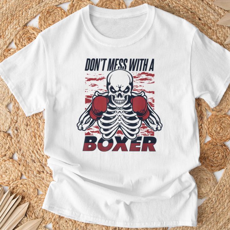 Don't Mess With A Boxer Kickboxer Fan Muay Thai Boxing T-Shirt Gifts for Old Men Don't Mess With A Boxer Kickboxer Fan Muay Thai Boxing T-Shirt Gifts for Old Men