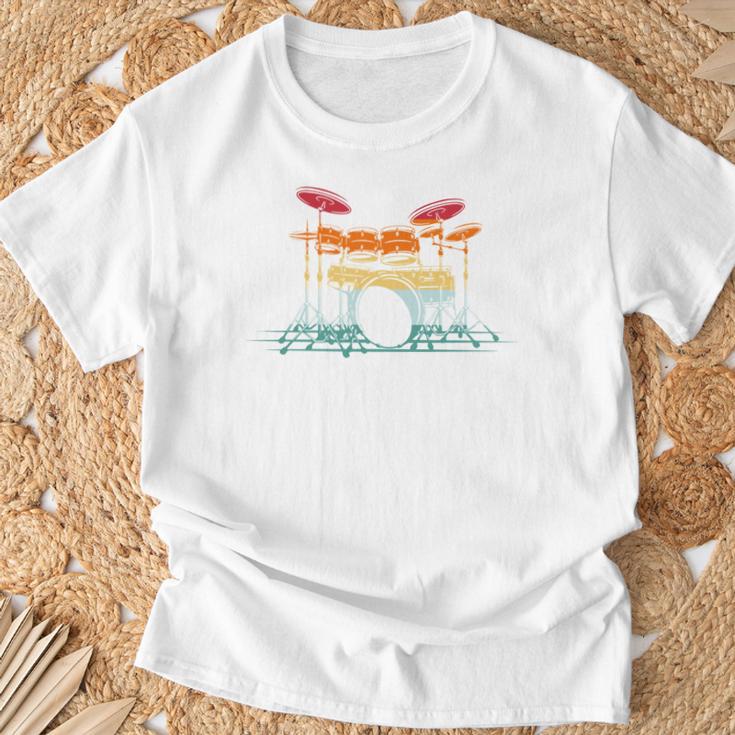 Drum Kit Musical Retro Instrument Musician T-Shirt Gifts for Old Men Drum Kit Musical Retro Instrument Musician T-Shirt Gifts for Old Men