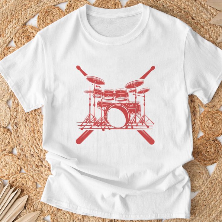 Drum Kit Percussion For Drummer Percussionist Musician T-Shirt Gifts for Old Men