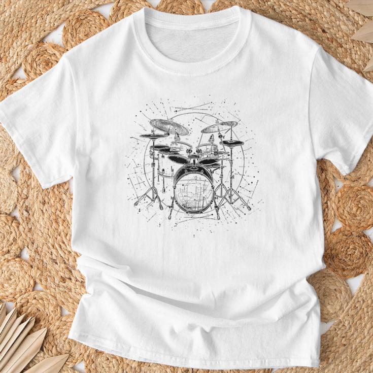 Drum Kit Raglan Baseball Tee T-Shirt Gifts for Old Men