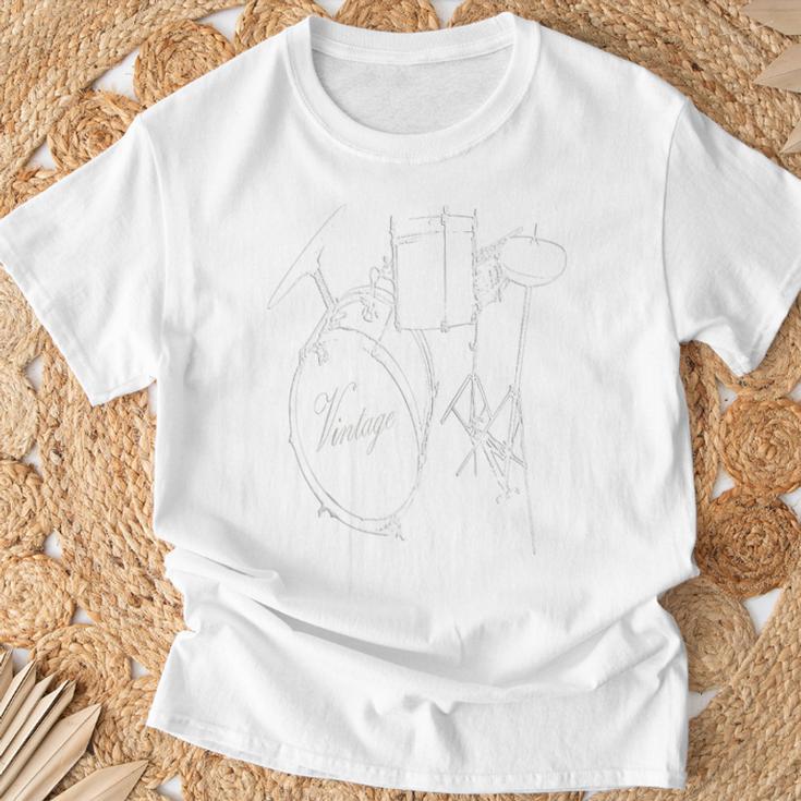 Drum Kit Vintage Drum Set Drummer Raglan Baseball Tee T-Shirt Gifts for Old Men Drum Kit Vintage Drum Set Drummer Raglan Baseball Tee T-Shirt Gifts for Old Men