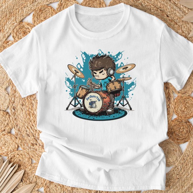 Drum Set Drumming Drummers Drum Kits Music T-Shirt Gifts for Old Men
