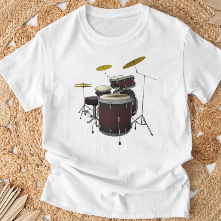 Drummer Drum Kit Raglan Baseball Tee T-Shirt Gifts for Old Men Drummer Drum Kit Raglan Baseball Tee T-Shirt Gifts for Old Men