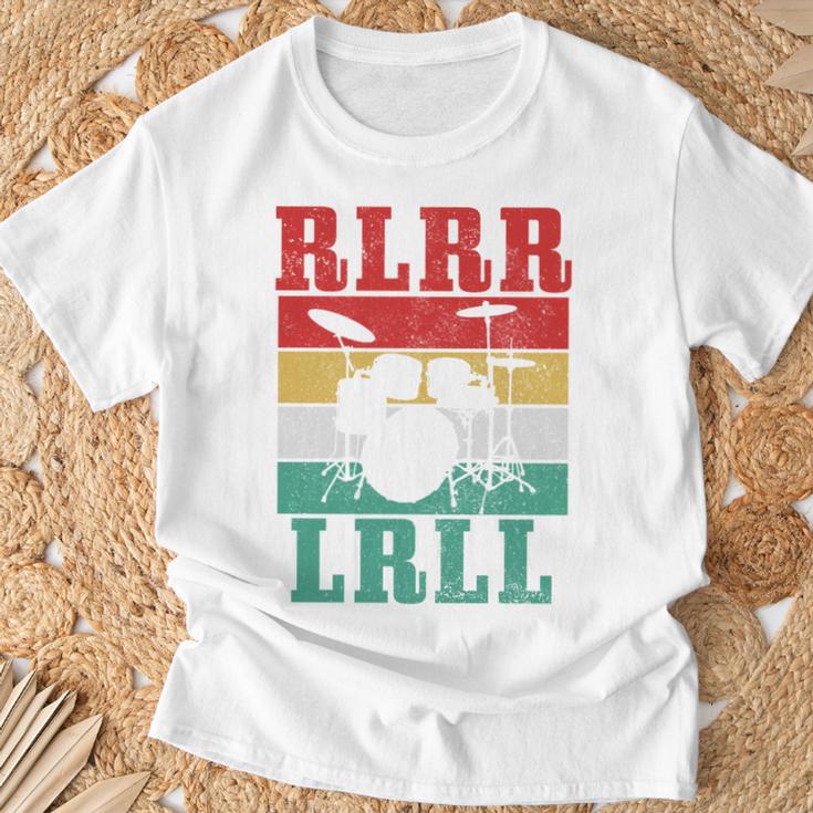 Drummer RLRR LRLL Vintage Drum Kit Sweatshirt T-Shirt Gifts for Old Men