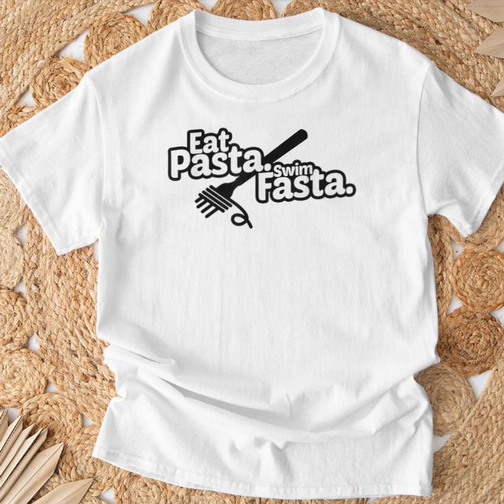 Eat Pasta Swim Fasta Swimmer Tshirt Swimming T-Shirt Gifts for Old Men