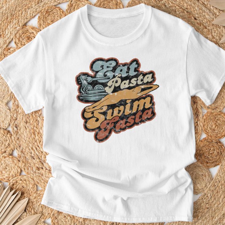 Eat Pasta Swim Fasta Swimmer Vintage Swimming T-Shirt Gifts for Old Men Eat Pasta Swim Fasta Swimmer Vintage Swimming T-Shirt Gifts for Old Men