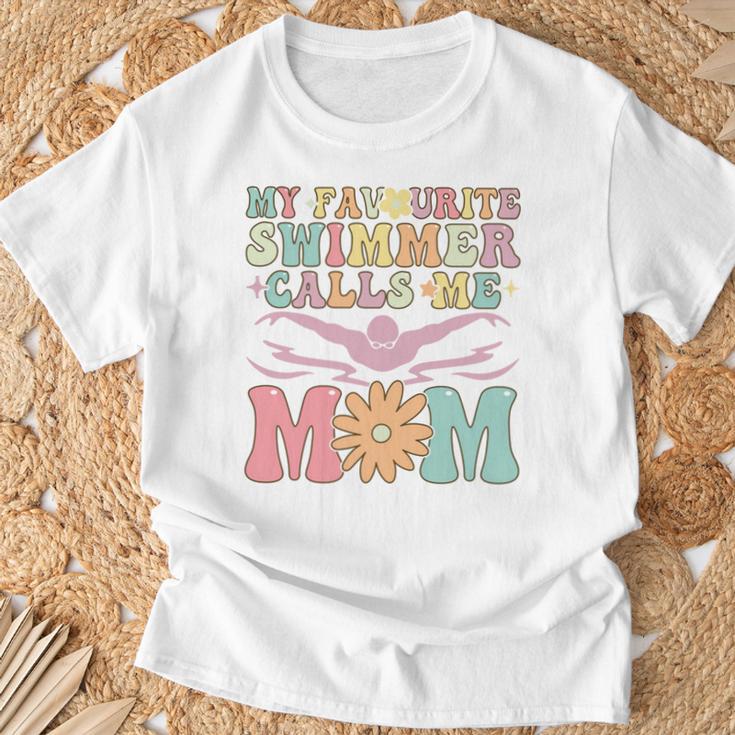 Favourite Swimmer Calls Me Mom Swimming Mom Female Swimmer T-Shirt Gifts for Old Men Favourite Swimmer Calls Me Mom Swimming Mom Female Swimmer T-Shirt Gifts for Old Men